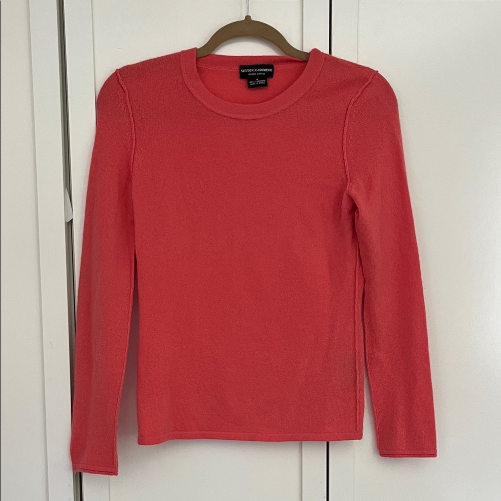 Banana Republic Vibrant Coral Long Sleeve Tee